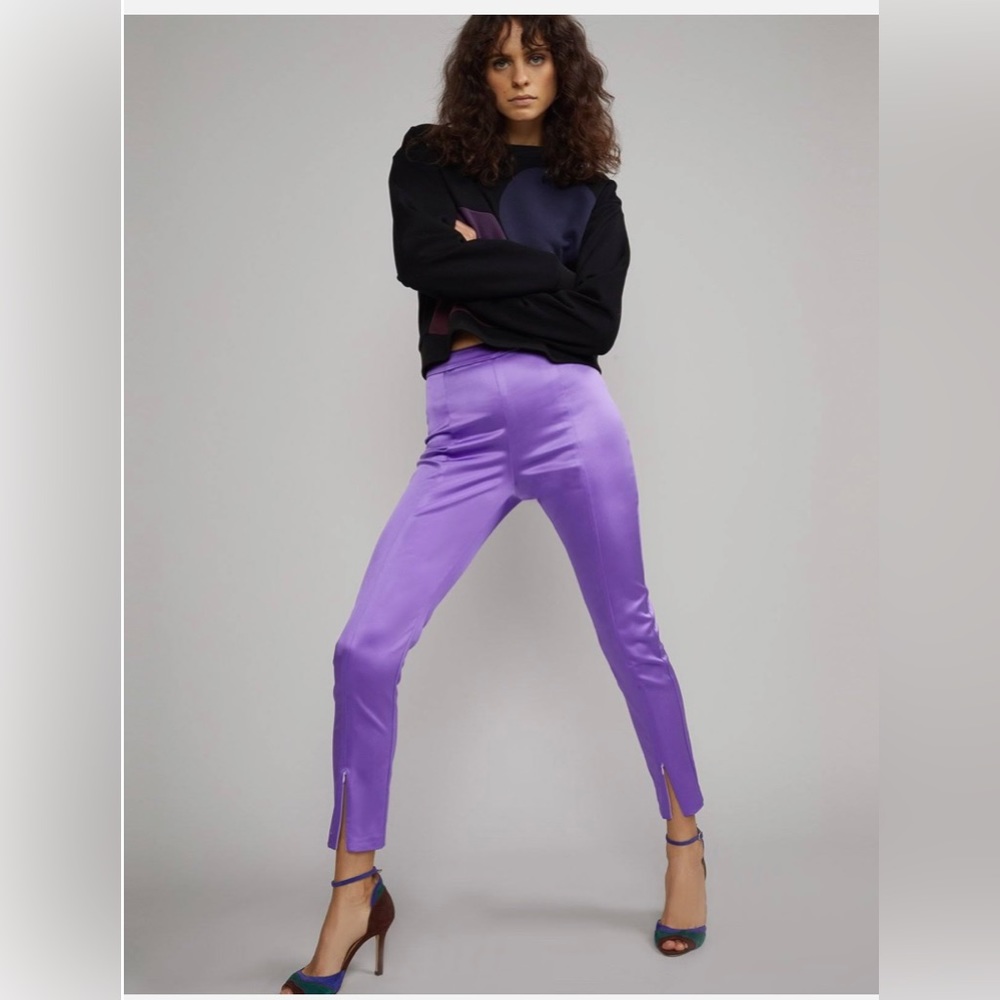 Cynthia Rowley Purple Skinny Dress Pant